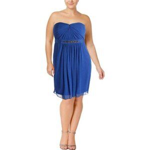 *Clearance* Royal Blue Elegant Strapless Party Cocktail Dress Size 18